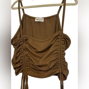 Love Wins Cropped Ruched Top - Size Large